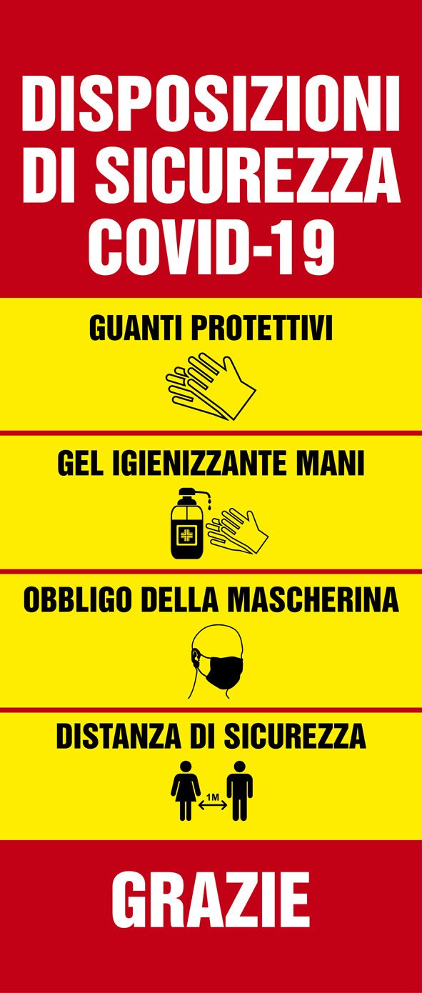 Roll up informativo Disposizioni di Sicurezza